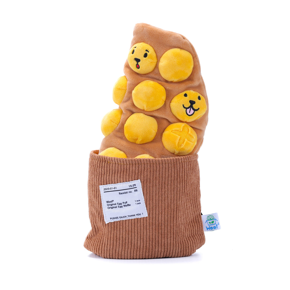 Woof² Egg Puff_Waffle Pet Toys 雞蛋仔/格子餅二合一藏食寵物玩具