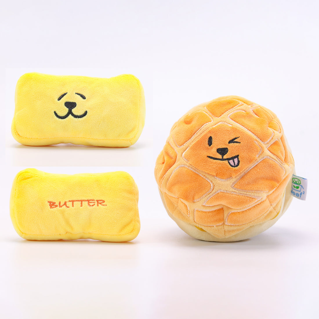 Woof² Buttered Pineapple Bun Pet Toys 菠蘿油二合一藏食寵物玩具